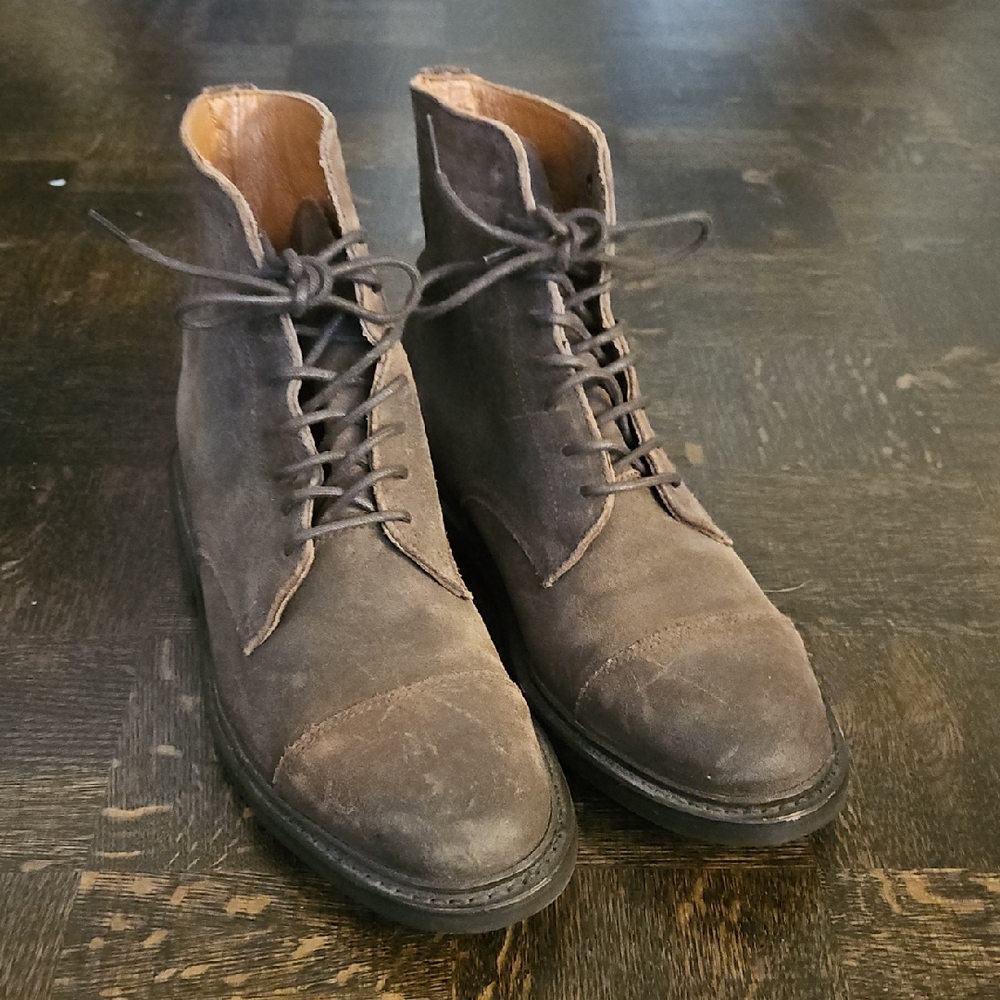 Frye Dark Brown Lace-Up Boots